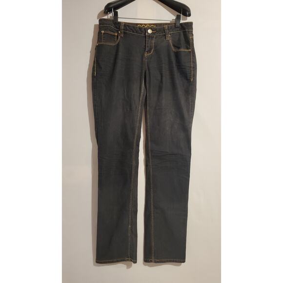 Coogi VTG Embroidered Logo Straight Leg Dark Wash Mid Rise Jeans Womens 11/12 - Picture 3 of 11